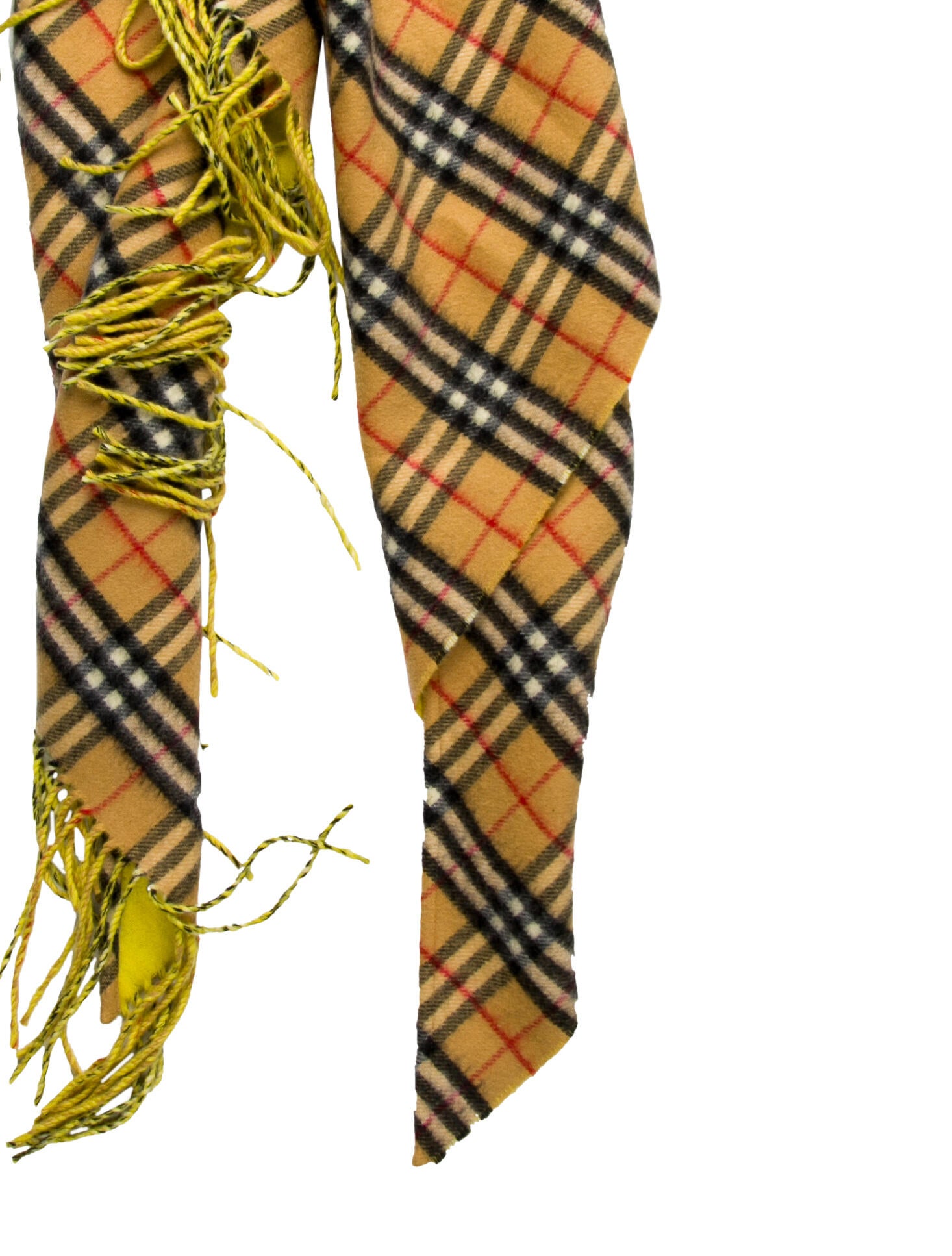 Burberry Cashmere Plaid Print Shawl